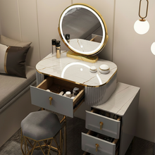 Elara – Schminktisch mit LED-Spiegel und Hocker