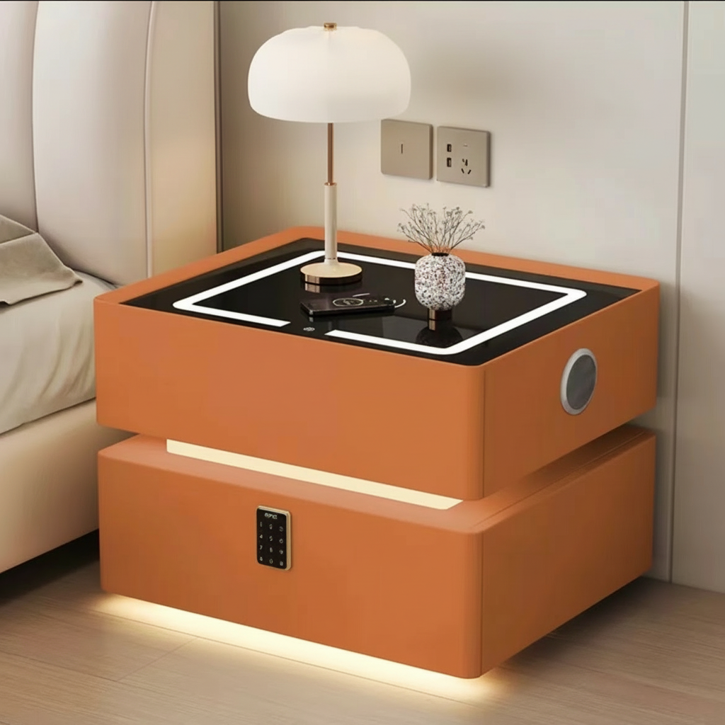 Lumo — Smarter Nachttisch mit Qi, LED, Bluetooth & PIN