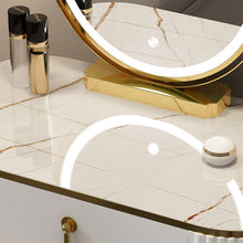 Elara – Schminktisch mit LED-Spiegel und Hocker