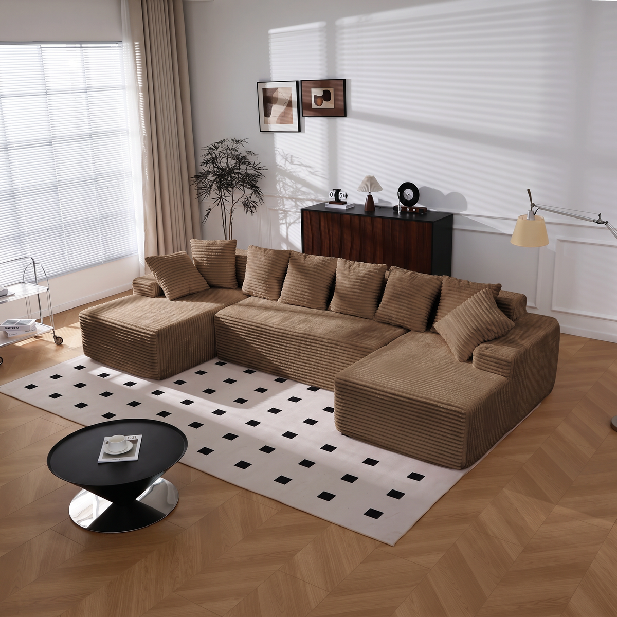 Vasto — Rahmenloses modulares XL-Sofa 350 cm