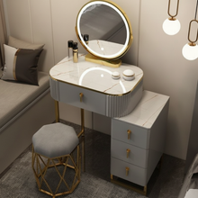 Elara – Schminktisch mit LED-Spiegel und Hocker