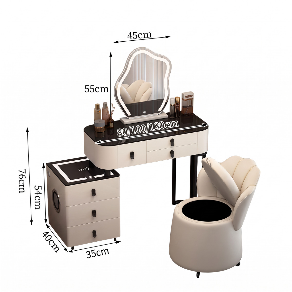 Lumira Soft — Smarter LED-Schminktisch mit Qi & Bluetooth