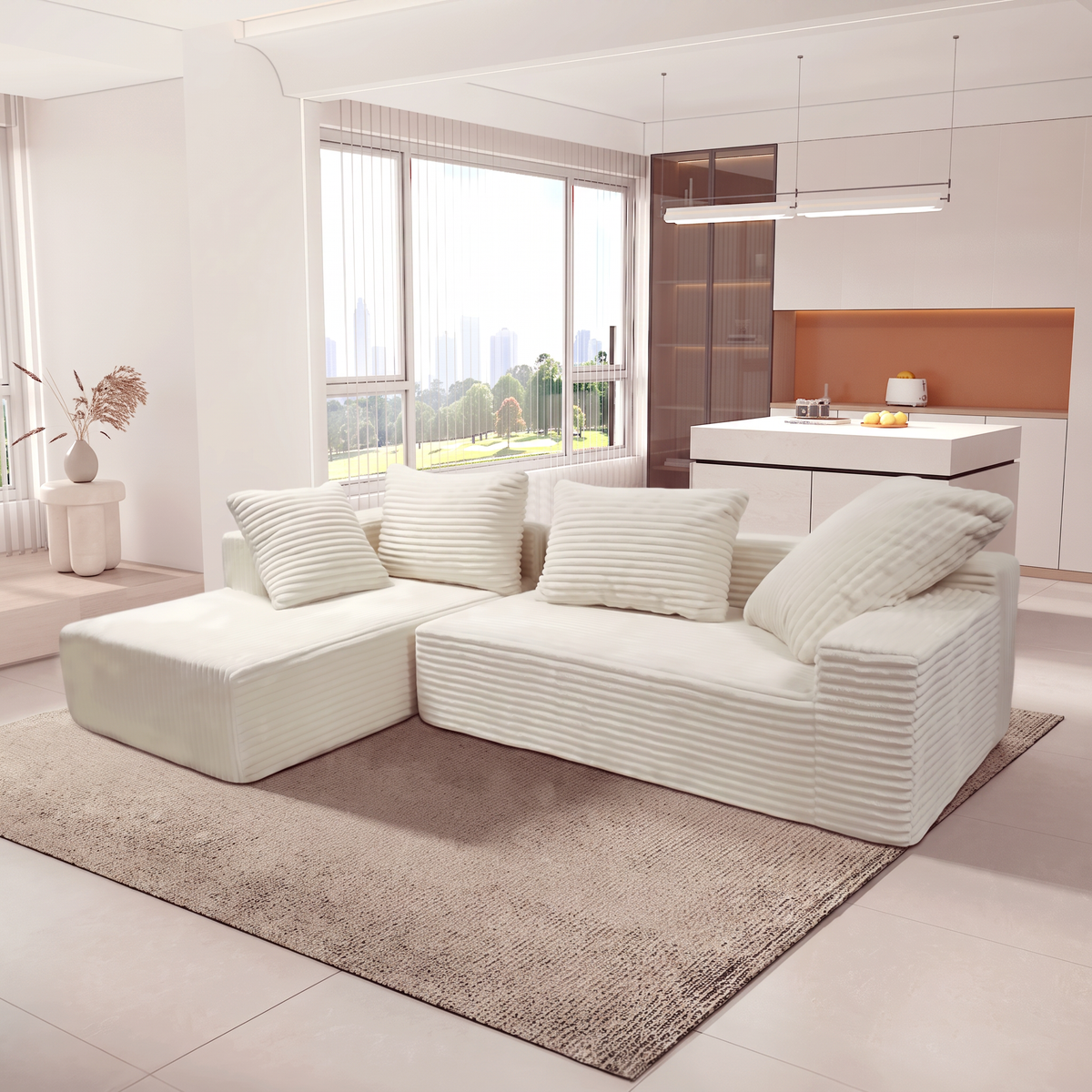 Maro — Rahmenloses modulares Schaumstoffsofa 270 cm