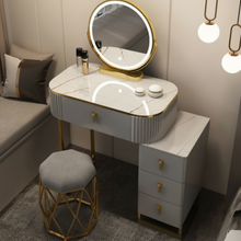 Elara – Schminktisch mit LED-Spiegel und Hocker