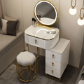 Elara – Schminktisch mit LED-Spiegel und Hocker
