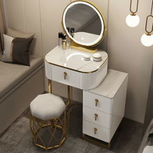Elara – Schminktisch mit LED-Spiegel und Hocker