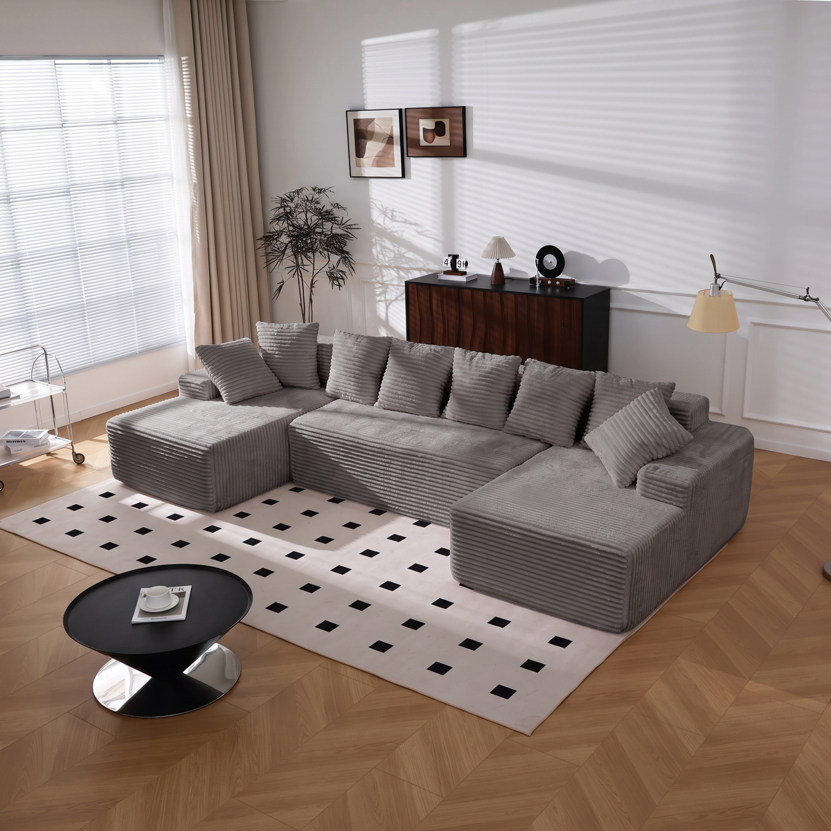 Vasto — Rahmenloses modulares XL-Sofa 350 cm