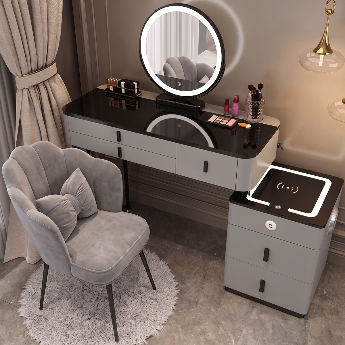Lumira Glass — Smarter LED-Schminktisch mit Qi & Bluetooth