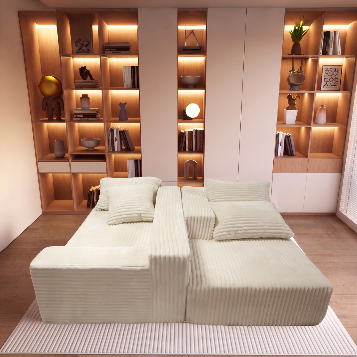 Maro — Rahmenloses modulares Schaumstoffsofa 270 cm