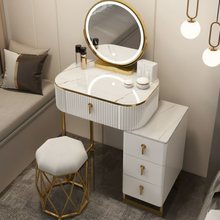 Elara – Schminktisch mit LED-Spiegel und Hocker