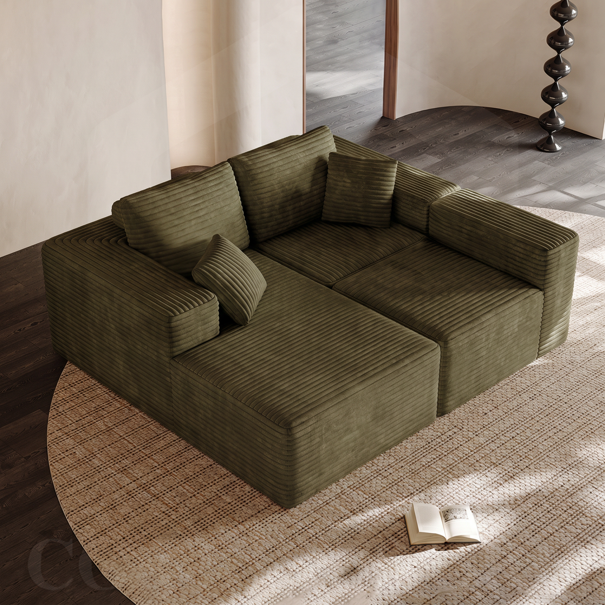 Rivo — Rahmenloses modulares Sofa 270 cm