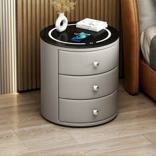 Orbis — Runder smarter Nachttisch mit Qi & LED