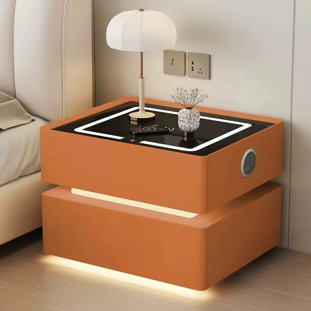 Lumo — Smarter Nachttisch mit Qi, LED, Bluetooth & PIN