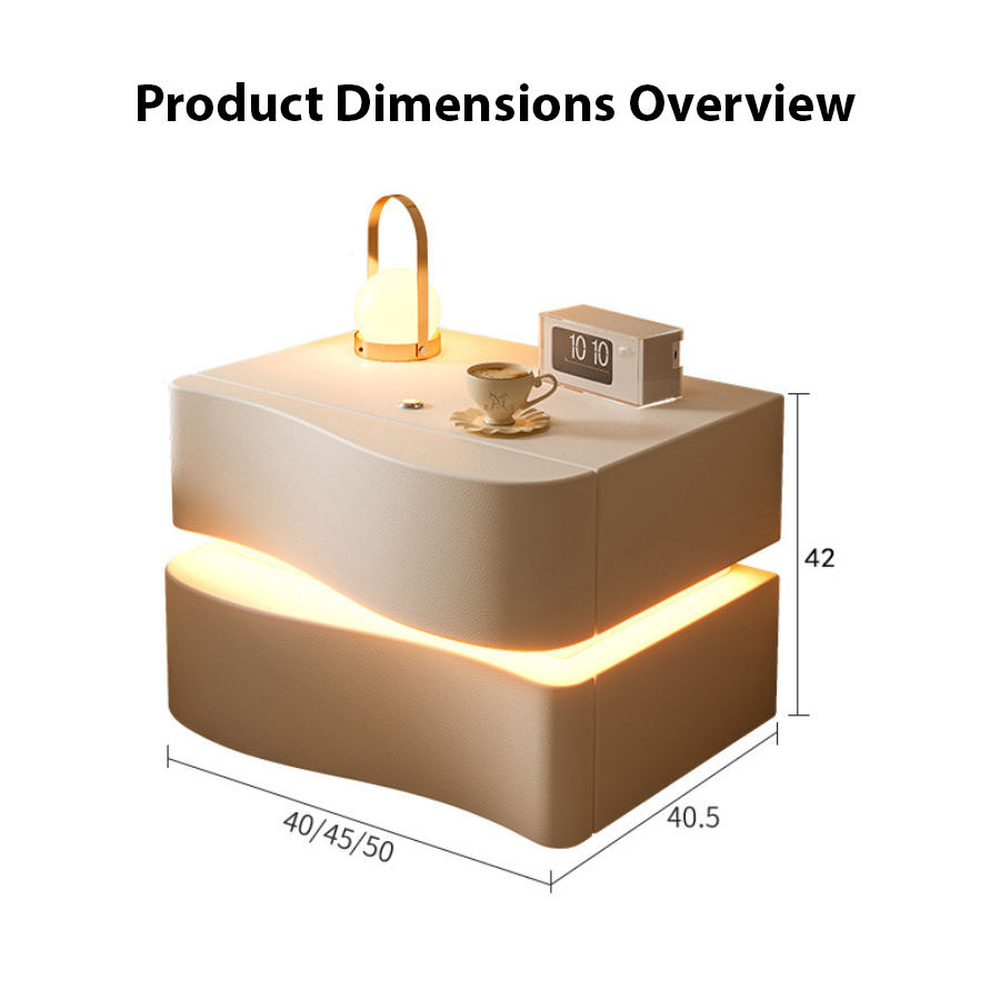 Nachttisch 2-Line mit LED-Beleuchtung