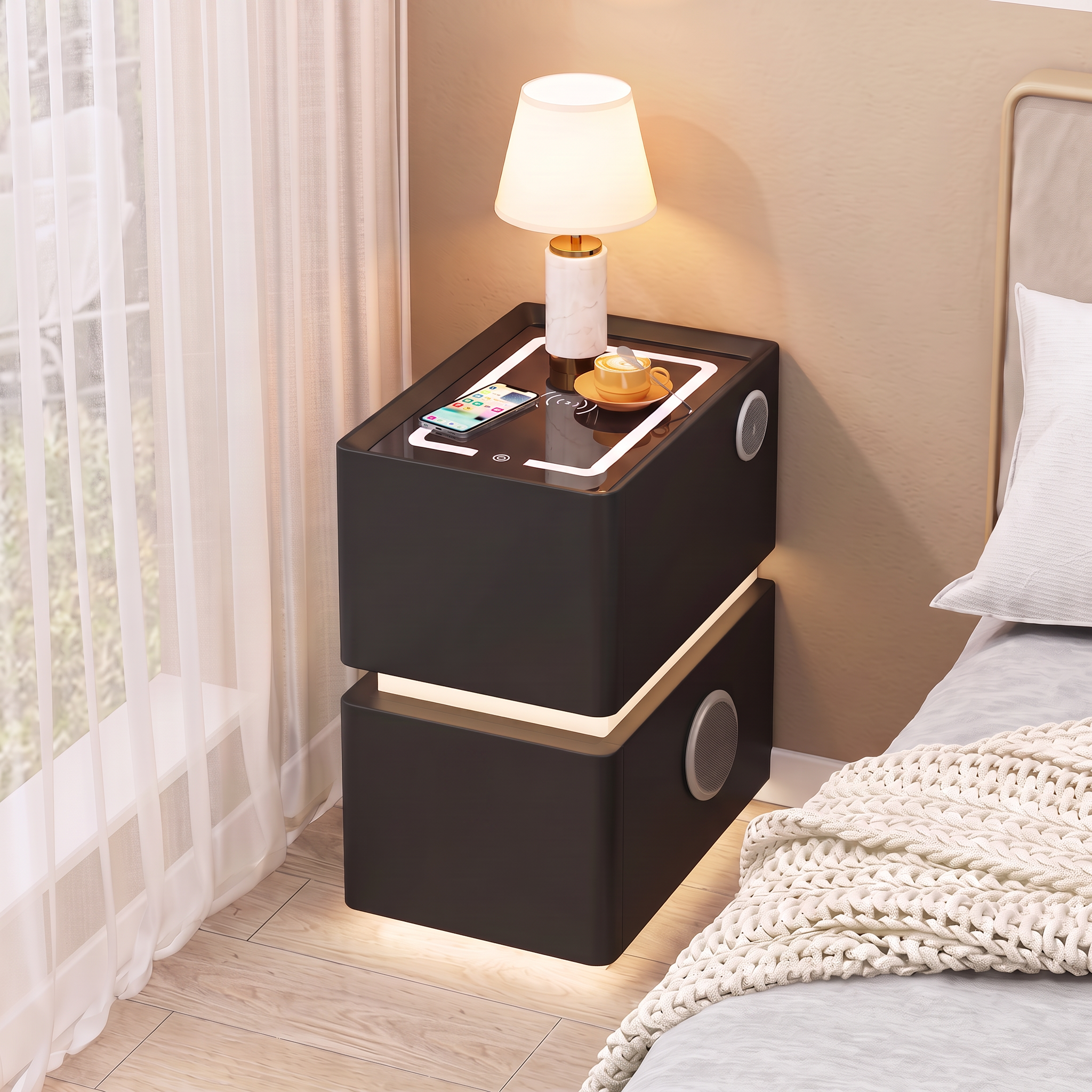 Lumo 25 cm — Smarter kompakter Nachttisch