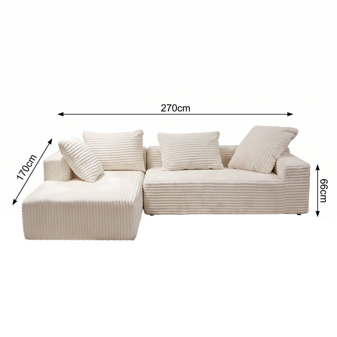 Maro — Rahmenloses modulares Schaumstoffsofa 270 cm
