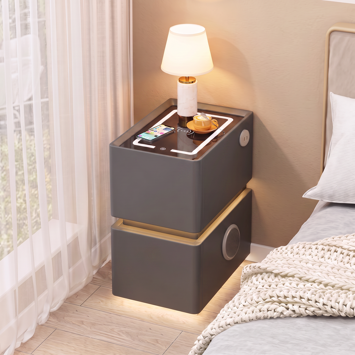 Lumo 25 cm — Smarter kompakter Nachttisch