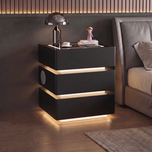 Lumo — Smarter Nachttisch mit Qi, LED, Bluetooth & PIN