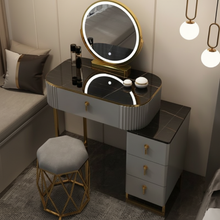Elara – Schminktisch mit LED-Spiegel und Hocker