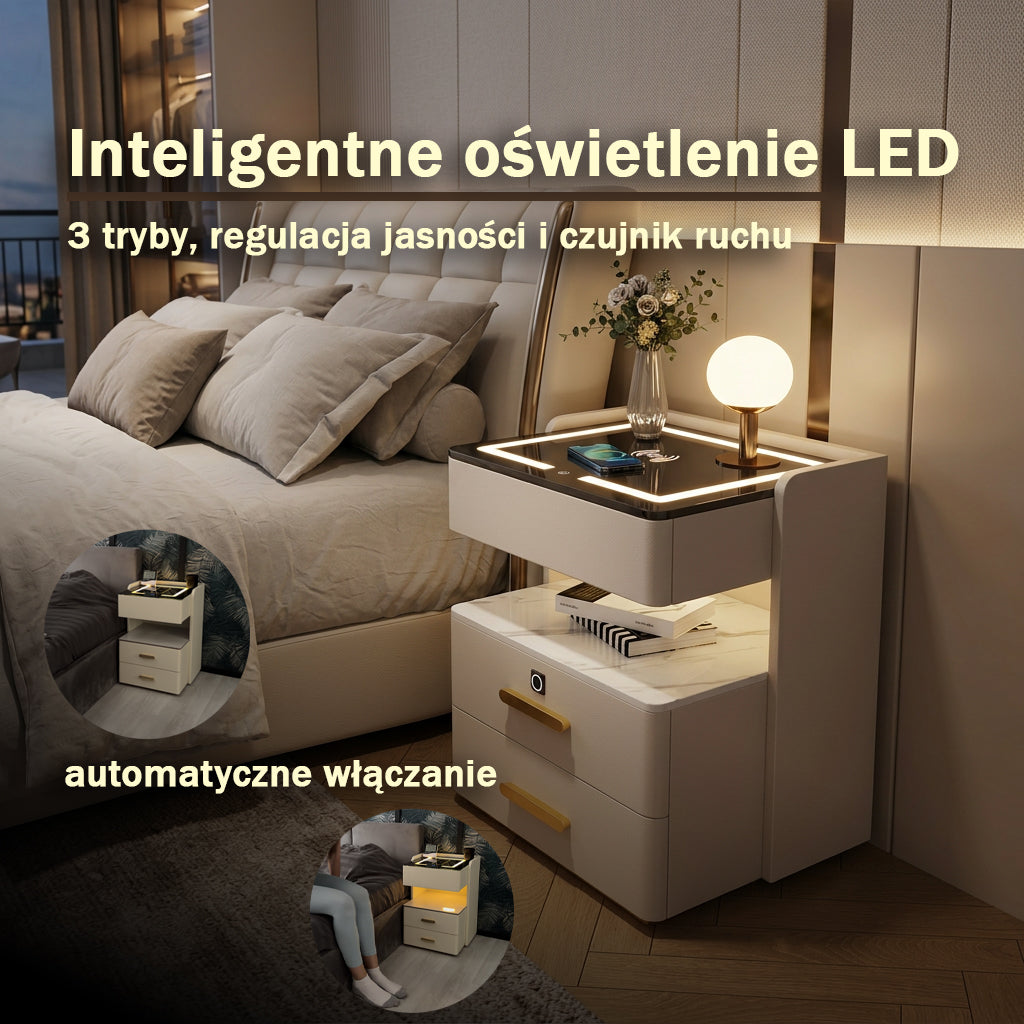 Velora 30 cm — Smarter kompakter Nachttisch
